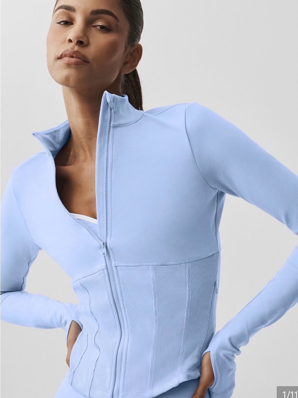 Alo Airbrush Corset full zip jacket